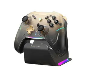 Machenike G5Pro Premium Edition zlato-čierna / Bezdrôtový herný ovládač s nabíjacou stanicou / Bluetooth / 2.4GHz / USB-C 