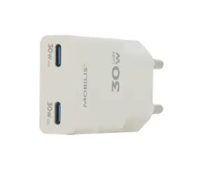 Mobilis 020026 Nabíjačka 2x USB-C biela / 30W / GaN