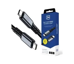 3mk Hyper kábel N-SERIES Thunderbolt 4 1m 48V/5A 40Gb/s 240W 8K60Hz PD3.1 čierna