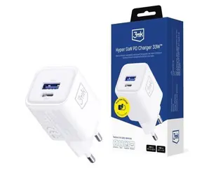 3mk Hyper Charger PD 33W GaN QC4+ biela / nabíjačka / USB 1xA+1xC 