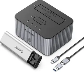 Orico IT28E-C Dokovacia stanica šedá / pre 2 pevné disky / USB-C / kábel USB-C/USB-A - USB-C