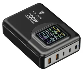 Viking nabíjačka USB GaN 200W PD Pro / 200W / 3x USB-C + 2x USB-A 