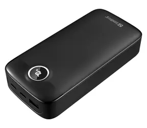 Sandberg SemiSolidState Powerbank 20000mAh čierna / 1x USB-A + 2x USB-C / 20W