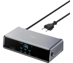 Anker Nano Dokovacia stanica 14v1 sivá / 140W / 3xUSB-C / 4xUSB-A / 2xHDMI / 1x DP / 1xRJ45 / MicroSD slot