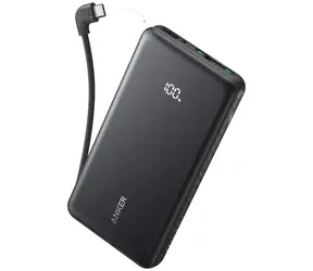 Anker Zolo 10000mAh čierna / Powerbanka / 22.5W / s káblom USB-C / USB-C