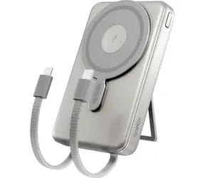 Spello ForcePack 4v1 SP75 10000mAh strieborná / Powerbanka / 3x USB-C / 1x Lightning / Qi2