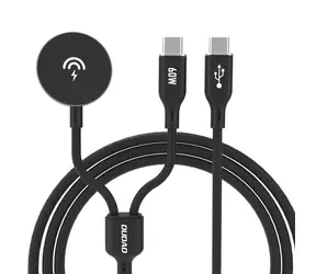 Dudao A12MaxC 2v1 nabíjačka pre Apple Watch / USB-C / 1.2 m / 60 W / čierna