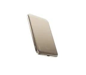 BMX SolidSafe™ Air Titanium 5K Qi2 bezdrôtová magnetická powerbanka zlatá / 5000 mAh / 20W / 1x USB-C