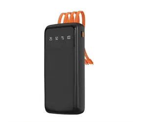 Dudao K6Pro 10000mAh čierna / Powerbanka / USB-C kábel / Lighting