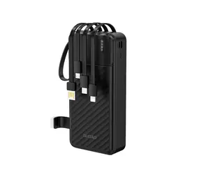Dudao K11 Pro 20000mAh čierna / Powerbanka / vstavané káble