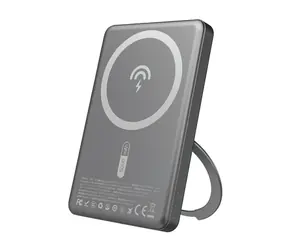 Dudao K28S 5000mAh šedá / Powerbanka / USB-C / MagSafe / Stojanček / 20W