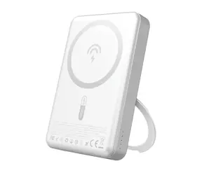 Dudao K28 10000mAh strieborná / Powerbanka / MagSafe s puzdrom a stojanom / 22.5W