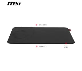 MSI AGILITY GD23 čierna / herná podložka pod myš / 320 x 220 x 3 mm