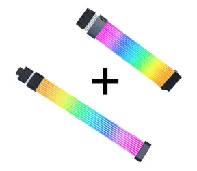 Lian Li Strimer Wireless 24-Pin RGB Kábel pre základnú dosku+ovládač+kábel / 1x 24 pin plug / 132 LED