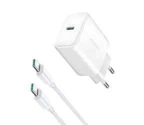 Joyroom JR-TCF24 sieťová nabíjačka s USB-C - USB-C 1m káblom biela / USB-C / 30W