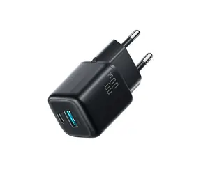 Joyroom JR-TG7 sieťová nabíjačka s USB-C - USB-C 1m 60W káblom čierna / USB-C + USB-A / 33W