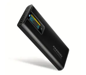Axagon EEM2-SD2B, USB-C 10Gbps externý box s displejom pre M.2 NVMe/SATA SSD, bezskrutkový, čierny