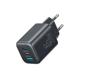 Joyroom JR-TO1 Sieťová nabíjačka čierna / USB-C + Lightning + USB-A / 45W 