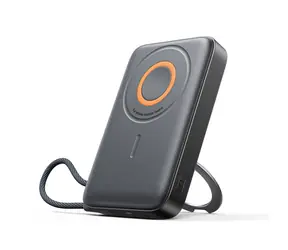 Joyroom JR-PBM02 čierna / Powerbanka / 10000mAh / 22.5W / 1x USB-C + bezdrôtové nabíjanie MagSafe + USB-C kábel / stojan