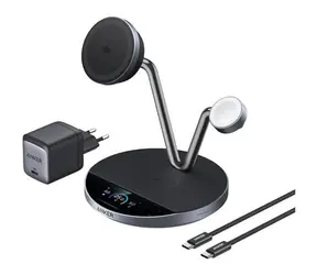 Anker Prime Bezdrôtová nabíjačka 3v1 čierna / 25 W