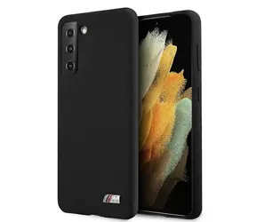 BMW Silikónový zadný kryt M Collection pre Samsung Galaxy S21+ čierna