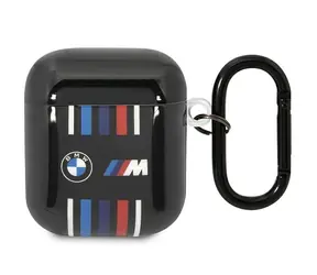 BMW Kryt pre AirPods 1/2 s viacfarebnými linkami čierna