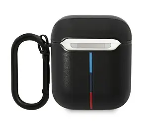 BMW Kryt pre AirPods 1/2 kožený, zakrivený, s patinou čierna