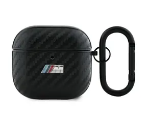 BMW Kryt pre AirPods 4 PU karbónový M kolekcia čierna