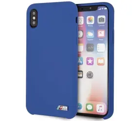 BMW Silikónový zadný kryt M Collection pre iPhone X / Xs modrá