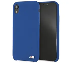 BMW Silikónový zadný kryt M Collection pre iPhone Xr modrá