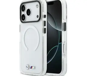 BMW Zadný kryt Metal Logos MagSafe pre iPhone 17 Pre Max transparentný