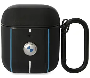 BMW Kryt pre AirPods 1/2 Color Lines kožený čierna