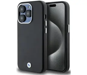 BMW Zadný kryt Signature Wrapped MagSafe pre iPhone 14 Pro Max kovový čierna
