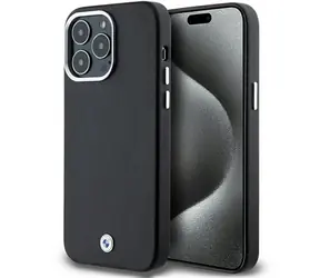 BMW Zadný kryt Signature Wrapped MagSafe pre iPhone 15 Pro Max čierna