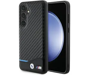 BMW Zadný kryt S921 pre Samsung Galaxy S24 kožený čierna