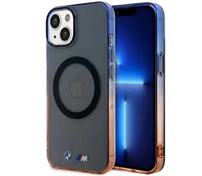 BMW Gradient Bumber MagSafe Zadný kryt pre iPhone 14 PLUS sivá