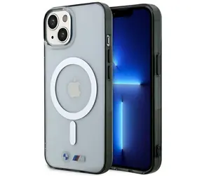 BMW Zadný kryt so strieborným krúžkom MagSafe pre iPhone 14 6,1 transparentný