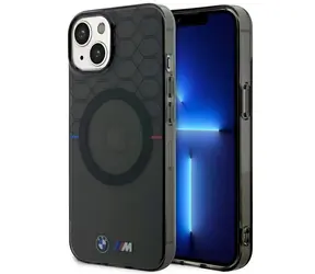 BMW Zadný kryt so vzorom MagSafe pre iPhone 14 6,1 sivá