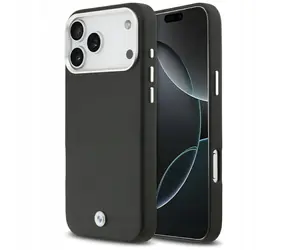 BMW Zadný kryt kovový s logom MagSafe pre iPhone 17 Pro Max čierna