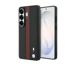 BMW Zadný kryt perforovaný s pruhom a logom MagSafe pre Samsung Galaxy S26 Ultra červená