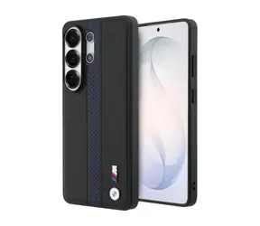 BMW Zadný kryt perforovaný s pruhom a logom MagSafe pre Samsung Galaxy S26 Ultra modrá