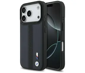 BMW Zadný kryt s perforovaným pruhom a logom MagSafe pre iPhone 17 Pre tmavá modrá