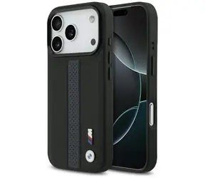BMW Zadný kryt s perforovaným pruhom a logom MagSafe pre iPhone 17 Pro modrá