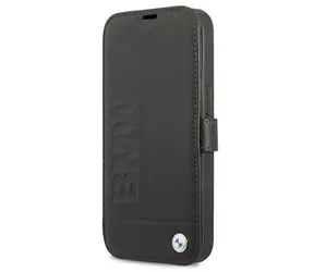 BMW Puzdro typu kniha Signature pre iPhone 13 mini čierna