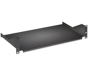 Rozbalené - Intellinet Polica do racku 19" čierna / Rack polica / 2U / hĺbka 400 mm / nosnosť 25 kg / rozbalené