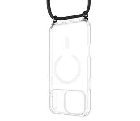 FIXED Puzdro MagPure Neck s čiernou šnúrkou na krk pre Apple iPhone 18 Pro Max/17 Pro Max