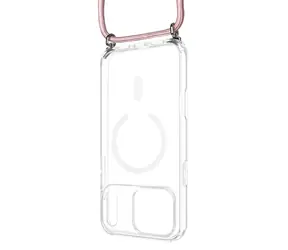 FIXED Puzdro MagPure Neck s ružovou šnúrkou na krk pre Apple iPhone 18 Pro Max/17 Pro Max