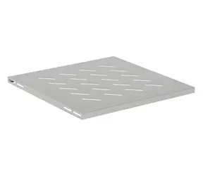 Rozbalené - Lanberg Police pre 19" rozvádzač sivá / Police / 1U / nosnosť 120 kg / 4bodová montáž / rozbalené