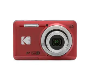 Kodak Friendly Zoom FZ55 červená / 2.7" LCD / 16 MPix BSI CMOS / 5x optický zoom / microSD