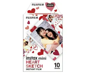 Fujifilm Instax mini Heart Sketch / 10ks fotiek